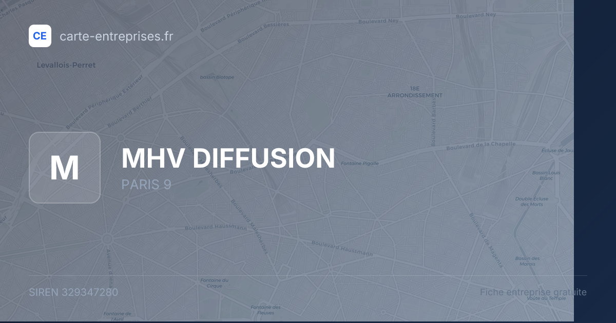MHV DIFFUSION — 329347280 — fiche entreprise