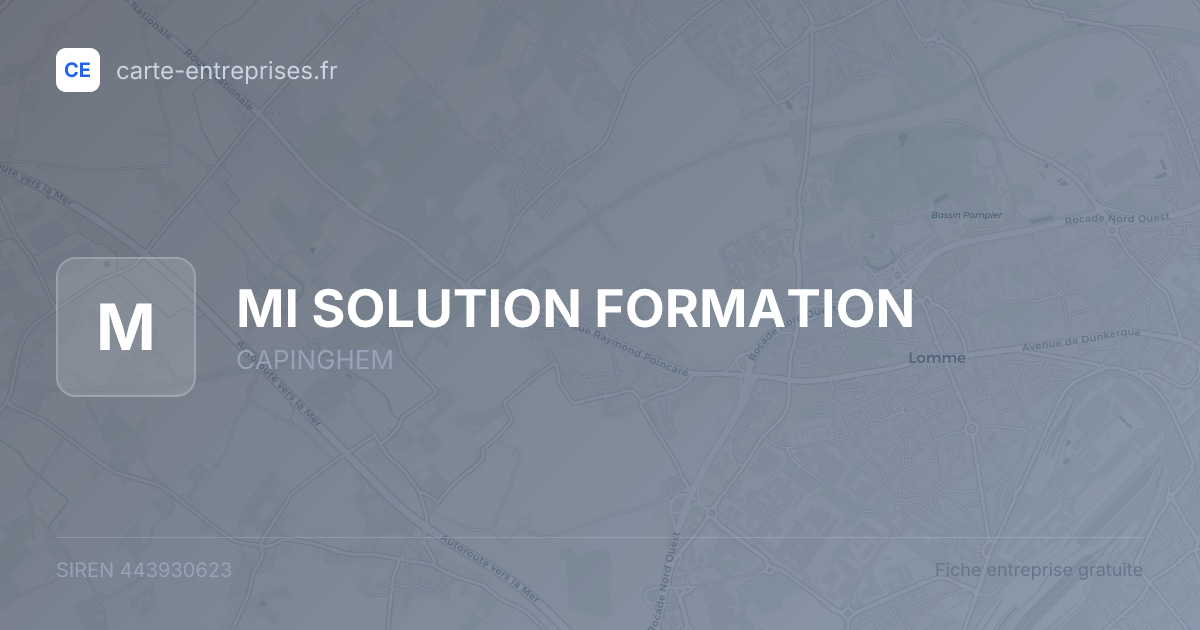 MI SOLUTION FORMATION — 443930623 — fiche entreprise