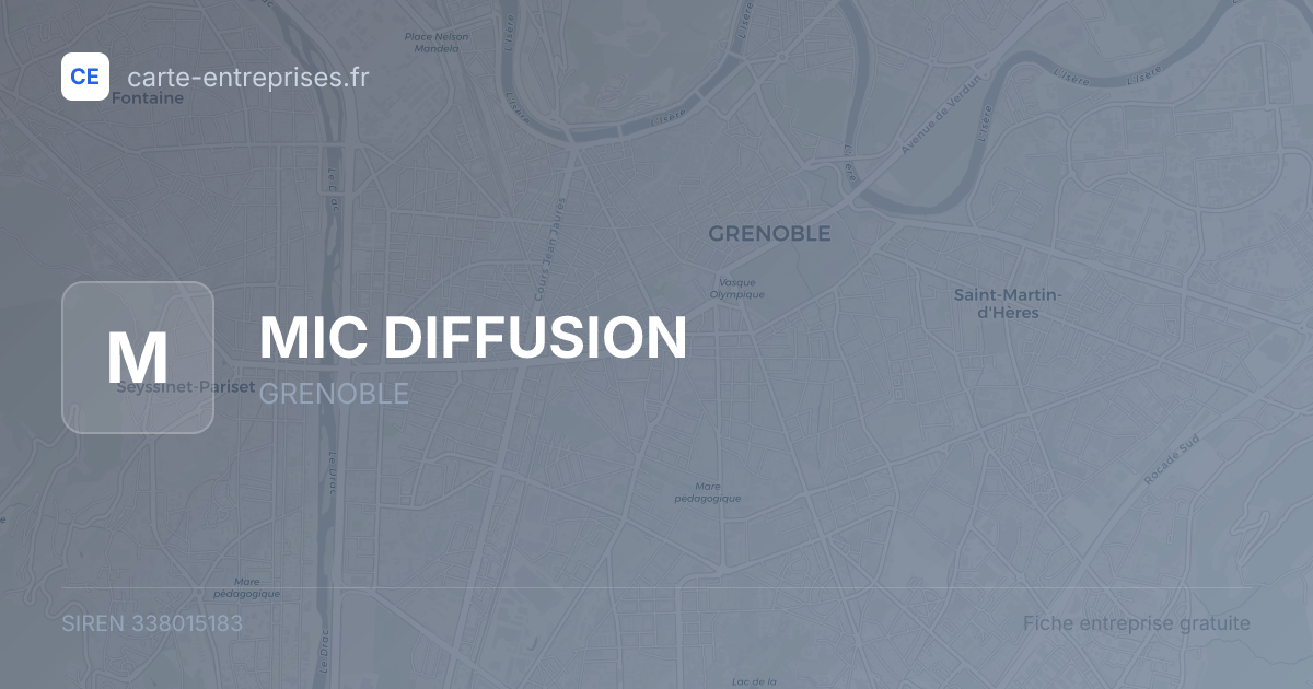 MIC DIFFUSION — 338015183 — fiche entreprise