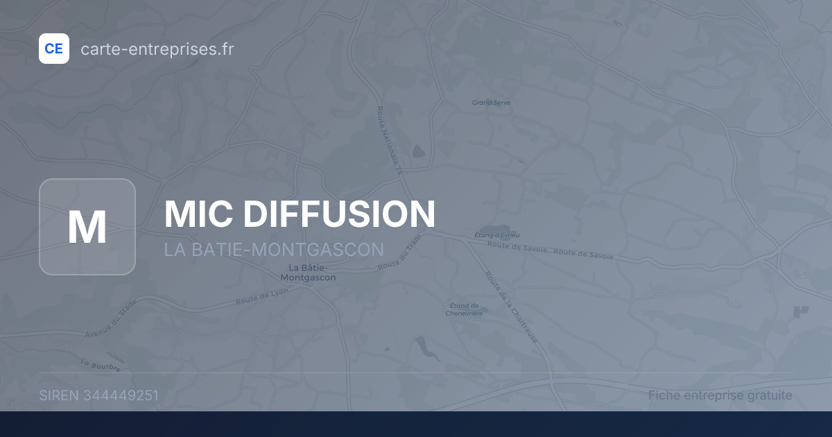 MIC DIFFUSION — 344449251 — fiche entreprise