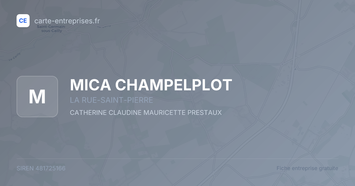MICA CHAMPELPLOT — 481725166 — fiche entreprise