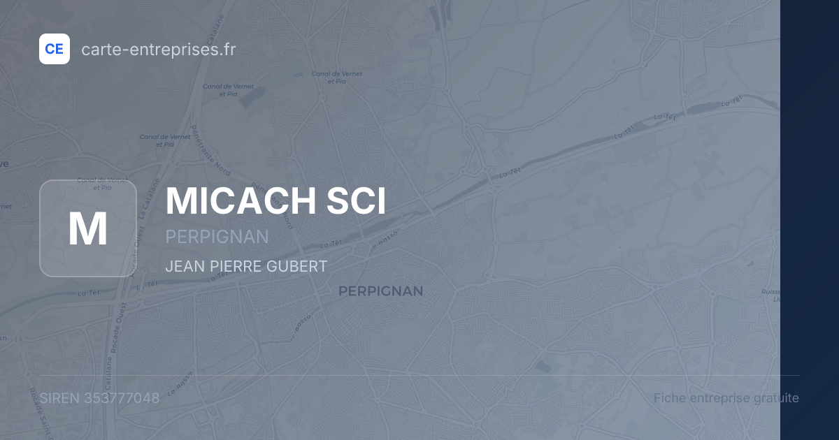 MICACH SCI — 353777048 — fiche entreprise