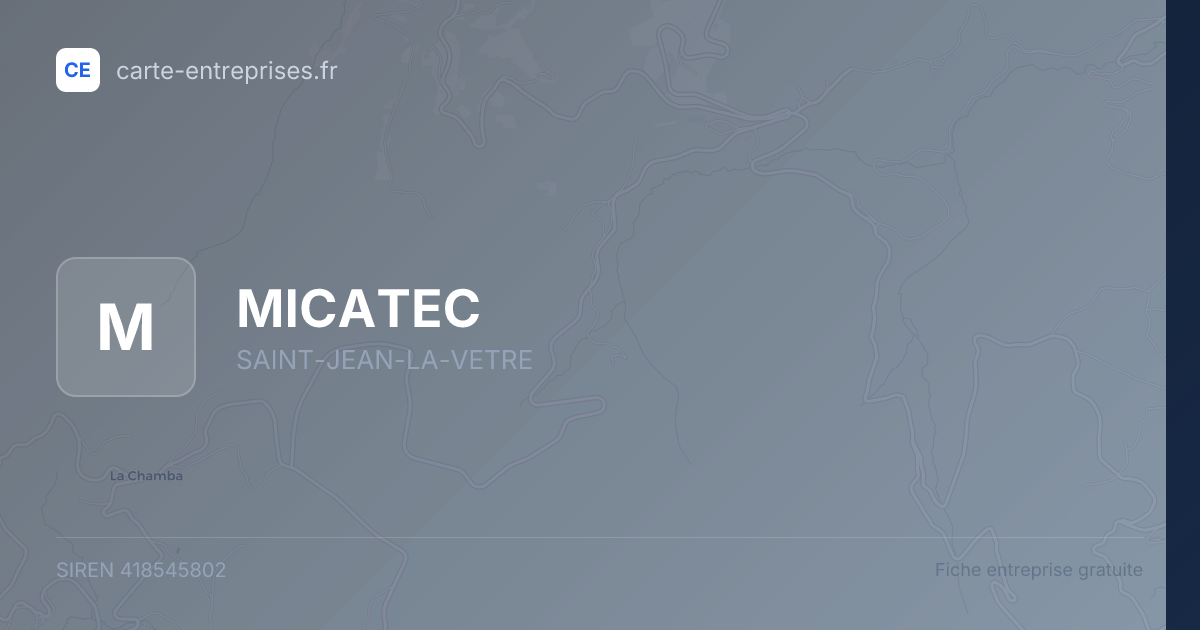 MICATEC — 418545802 — fiche entreprise