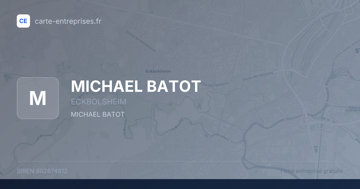 MICHAEL BATOT — 802674812 — fiche entreprise