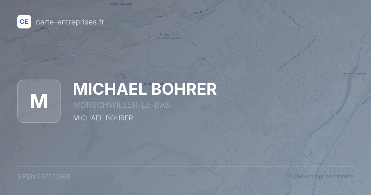 MICHAEL BOHRER — 537775868 — fiche entreprise