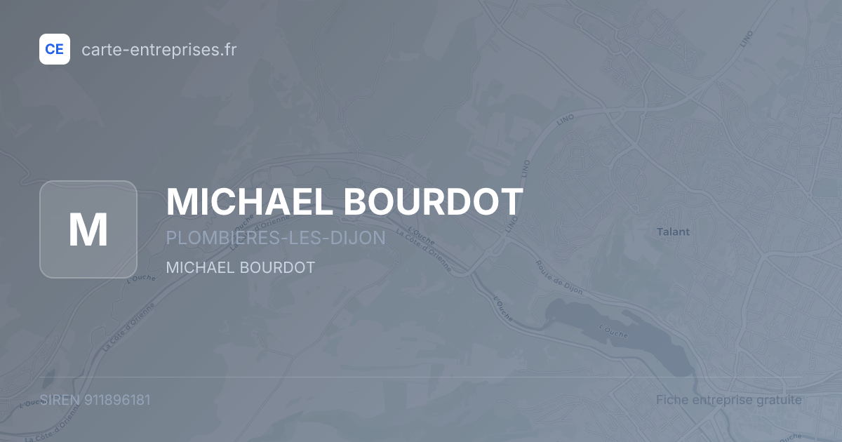 MICHAEL BOURDOT — 911896181 — fiche entreprise