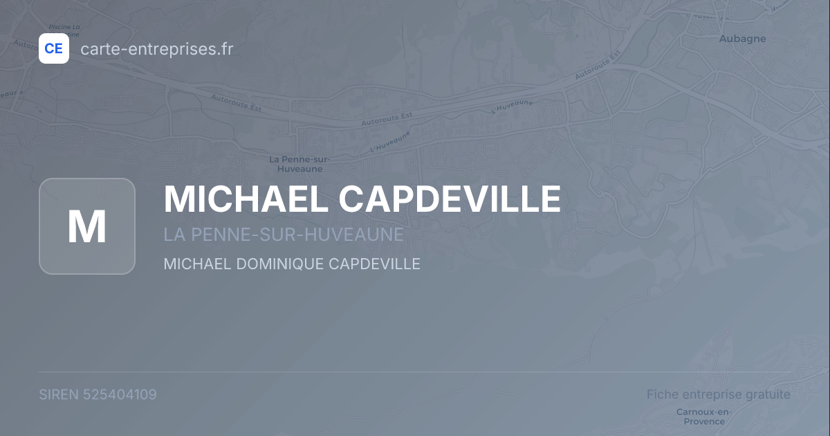 MICHAEL CAPDEVILLE — 525404109 — fiche entreprise