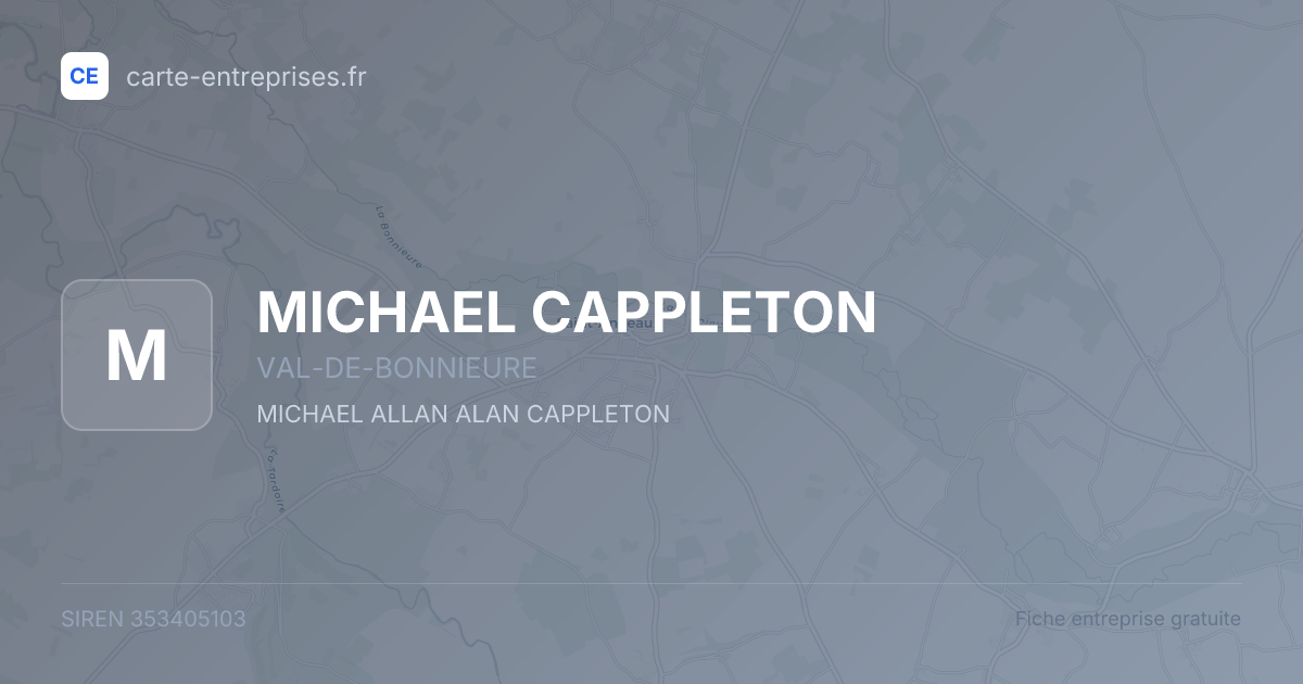 MICHAEL CAPPLETON — 353405103 — fiche entreprise