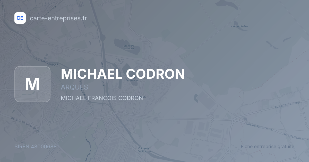 MICHAEL CODRON — 480006881 — fiche entreprise