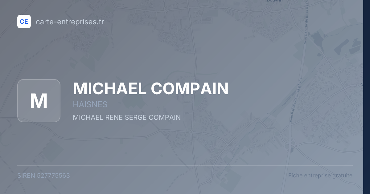 MICHAEL COMPAIN — 527775563 — fiche entreprise