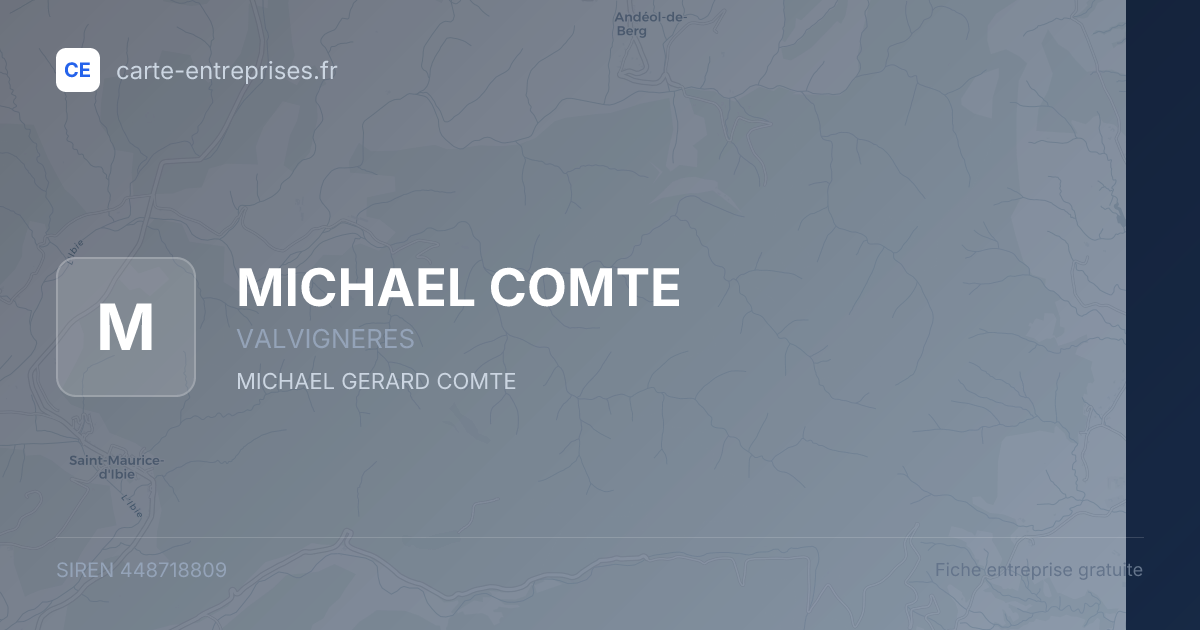 MICHAEL COMTE — 448718809 — fiche entreprise