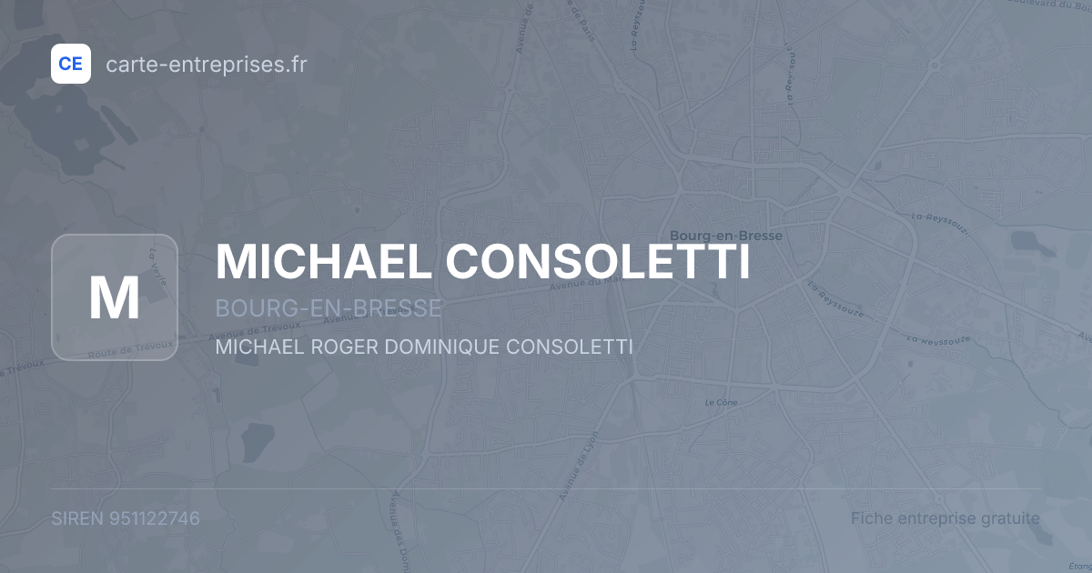 MICHAEL CONSOLETTI — 951122746 — fiche entreprise