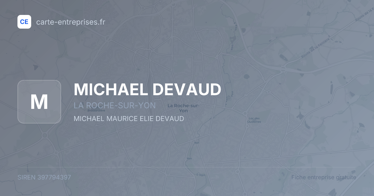MICHAEL DEVAUD — 397794397 — fiche entreprise