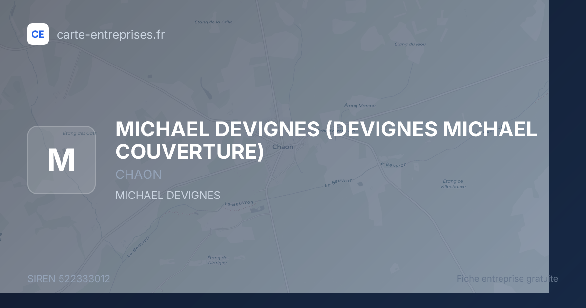 MICHAEL DEVIGNES (DEVIGNES MICHAEL COUVERTURE) — 522333012 — fiche entreprise