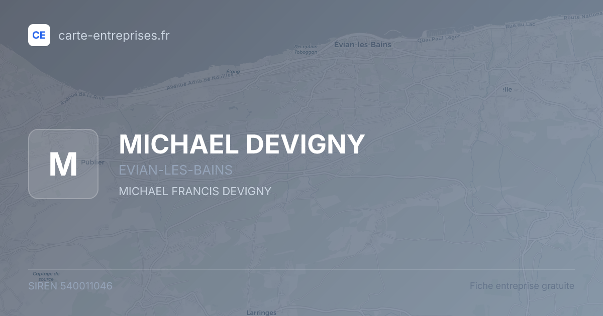 MICHAEL DEVIGNY — 540011046 — fiche entreprise