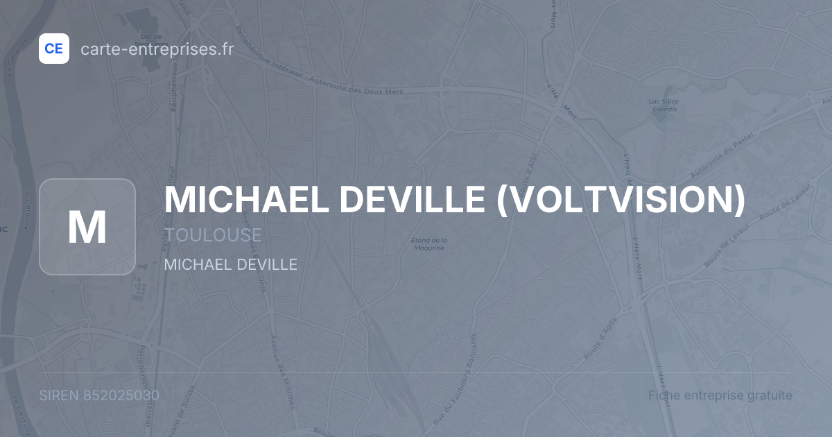 MICHAEL DEVILLE (VOLTVISION) — 852025030 — fiche entreprise