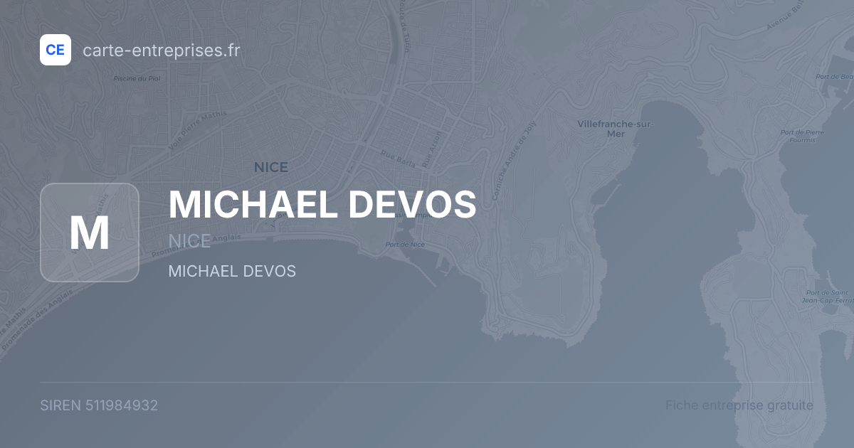 MICHAEL DEVOS — 511984932 — fiche entreprise