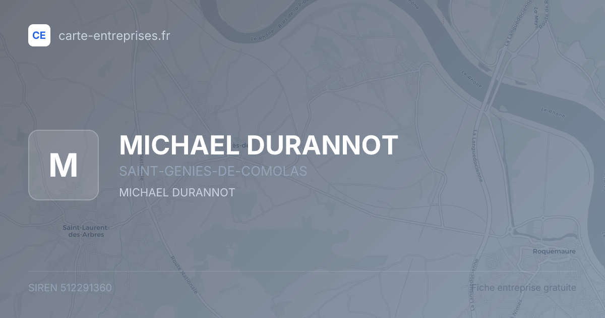 MICHAEL DURANNOT — 512291360 — fiche entreprise