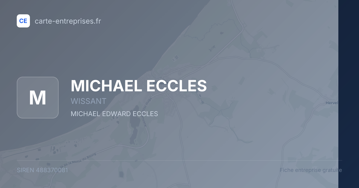 MICHAEL ECCLES — 488370081 — fiche entreprise
