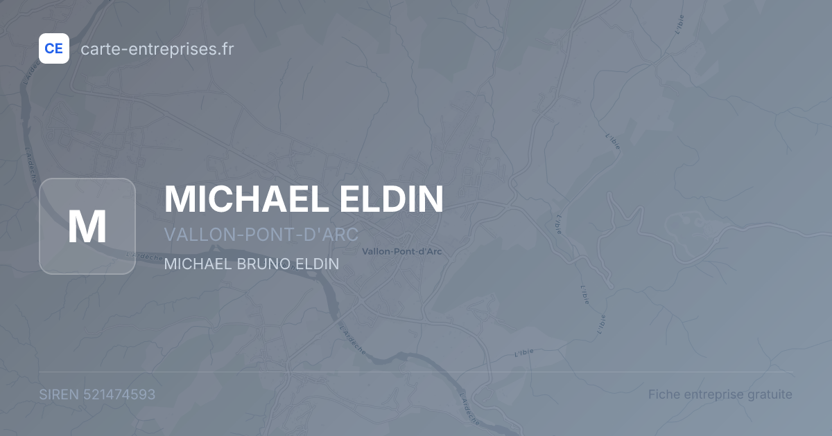 MICHAEL ELDIN — 521474593 — fiche entreprise