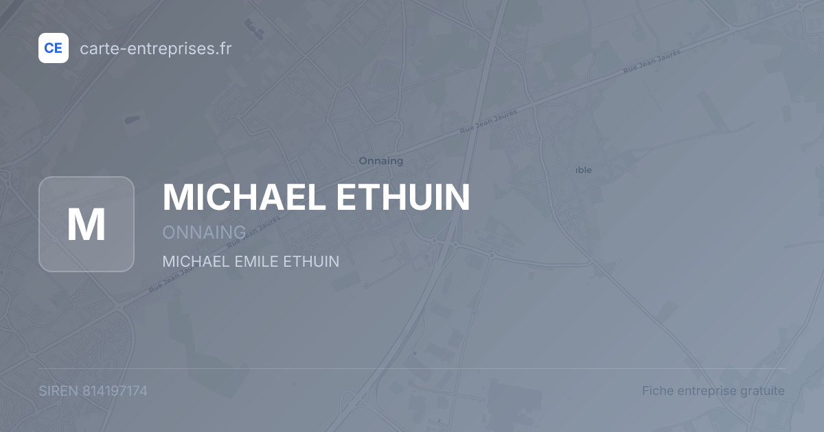 MICHAEL ETHUIN — 814197174 — fiche entreprise
