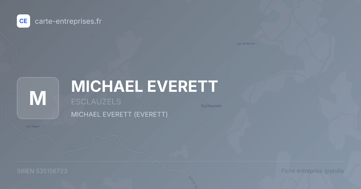 MICHAEL EVERETT — 535156723 — fiche entreprise