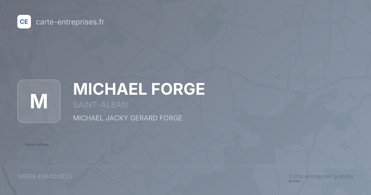 MICHAEL FORGE — 498404623 — fiche entreprise