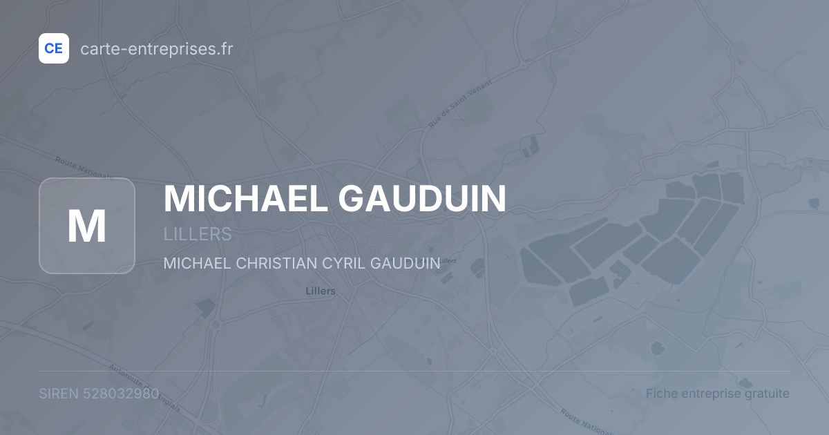 MICHAEL GAUDUIN — 528032980 — fiche entreprise
