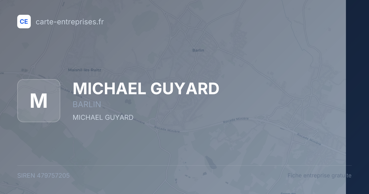 MICHAEL GUYARD — 479757205 — fiche entreprise