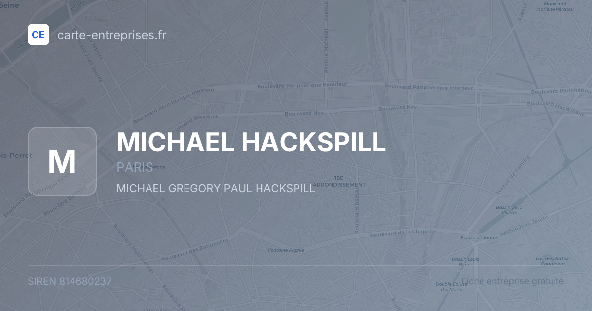 MICHAEL HACKSPILL — 814680237 — fiche entreprise