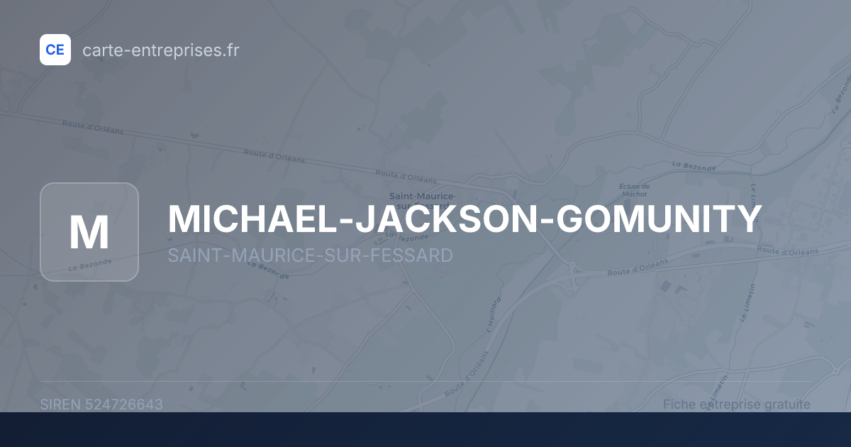 MICHAEL-JACKSON-GOMUNITY — 524726643 — fiche entreprise