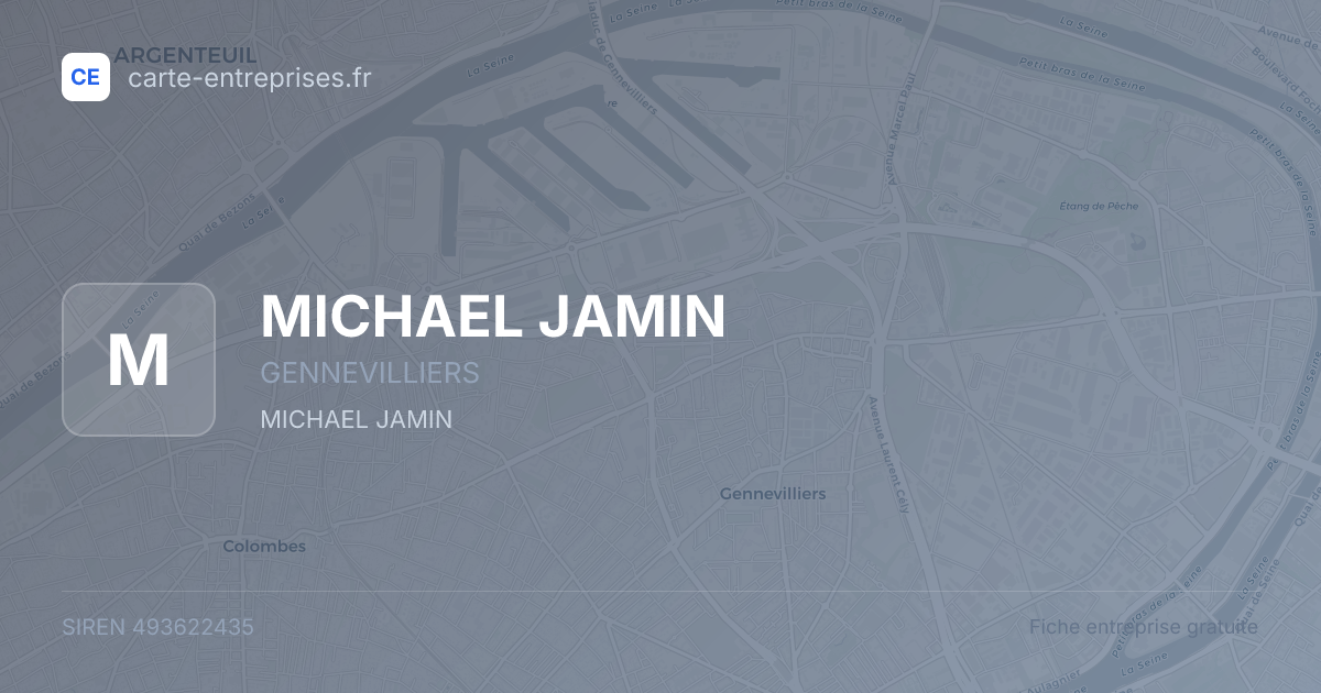 MICHAEL JAMIN — 493622435 — fiche entreprise