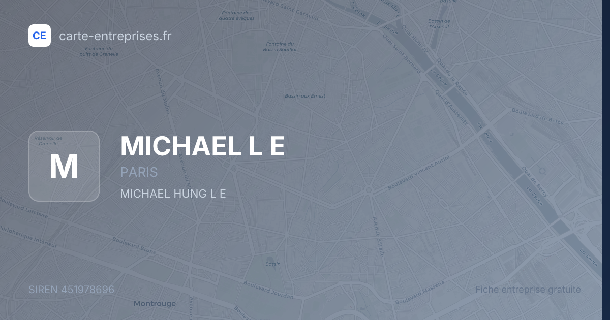 MICHAEL L E — 451978696 — fiche entreprise