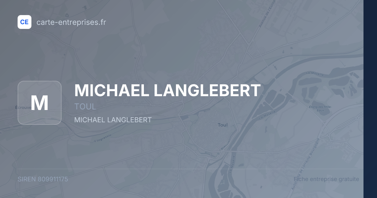 MICHAEL LANGLEBERT — 809911175 — fiche entreprise
