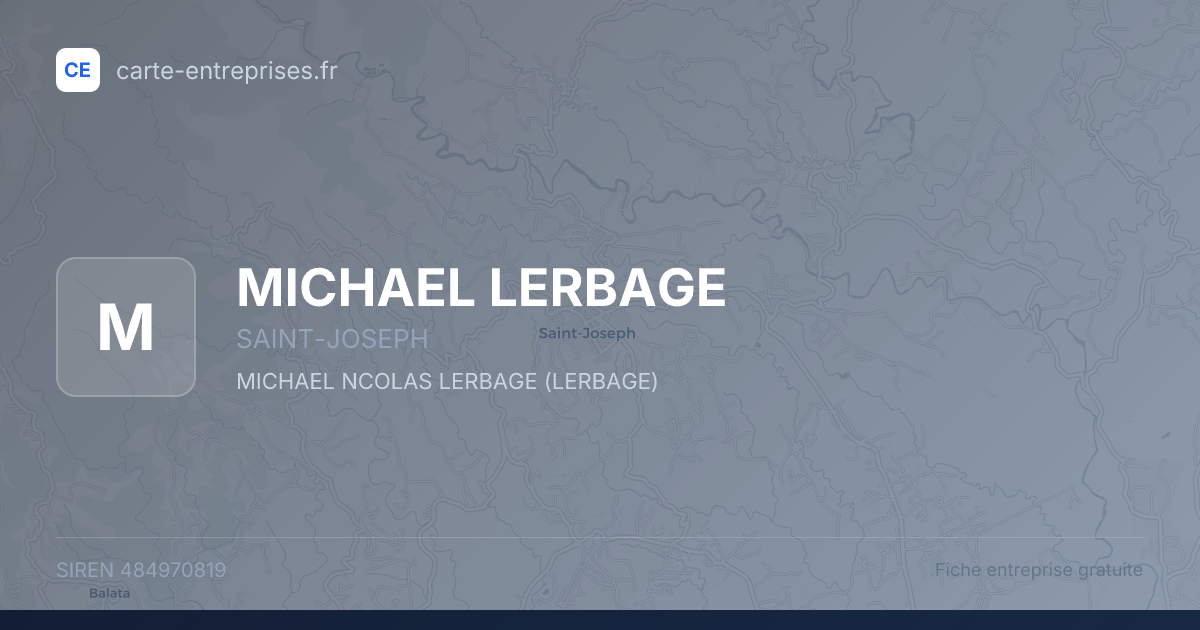 MICHAEL LERBAGE — 484970819 — fiche entreprise