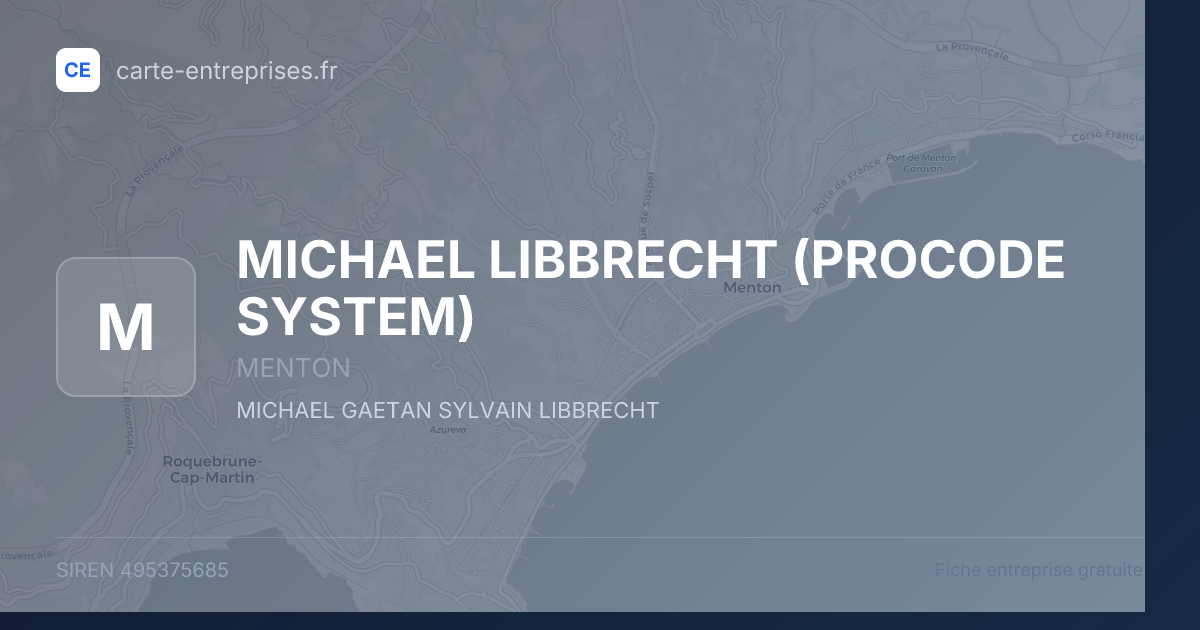 MICHAEL LIBBRECHT (PROCODE SYSTEM) — 495375685 — fiche entreprise
