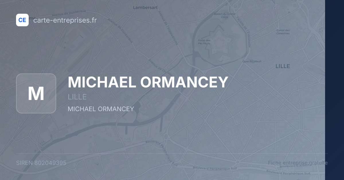 MICHAEL ORMANCEY — 802049395 — fiche entreprise
