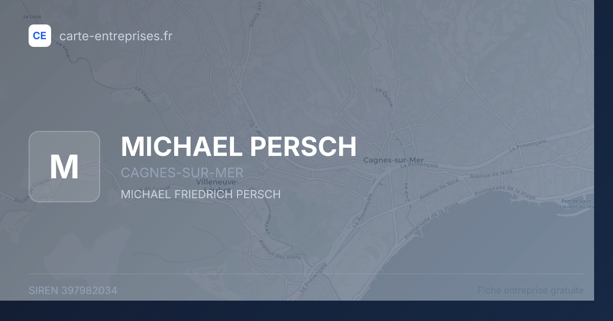 MICHAEL PERSCH — 397982034 — fiche entreprise