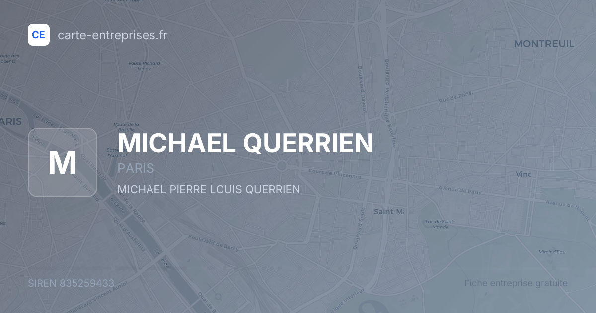 MICHAEL QUERRIEN — 835259433 — fiche entreprise