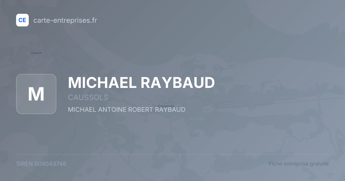 MICHAEL RAYBAUD — 809043748 — fiche entreprise