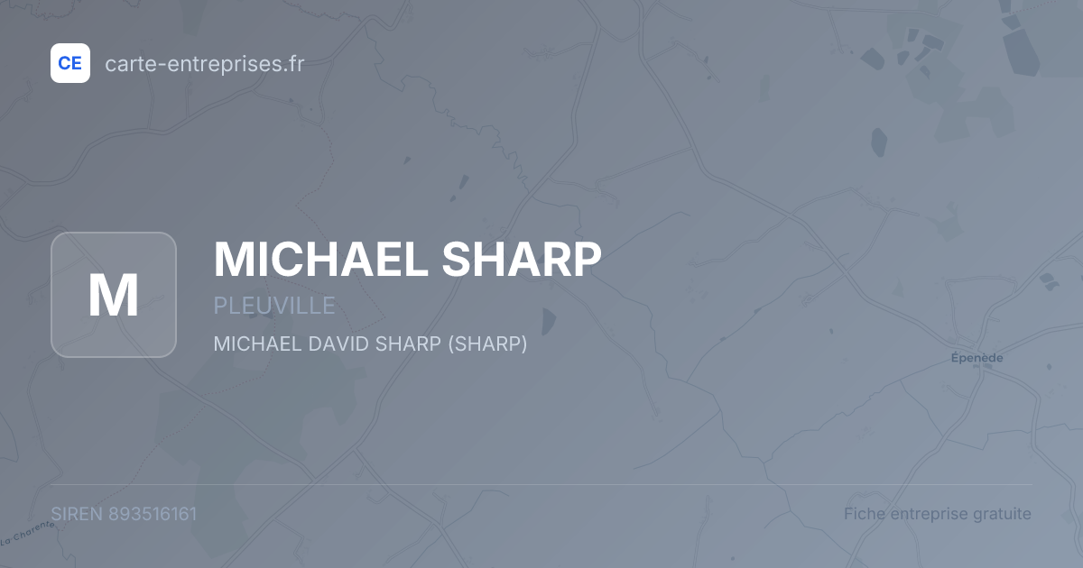MICHAEL SHARP — 893516161 — fiche entreprise