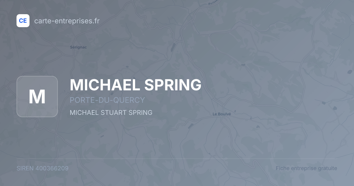 MICHAEL SPRING — 400366209 — fiche entreprise