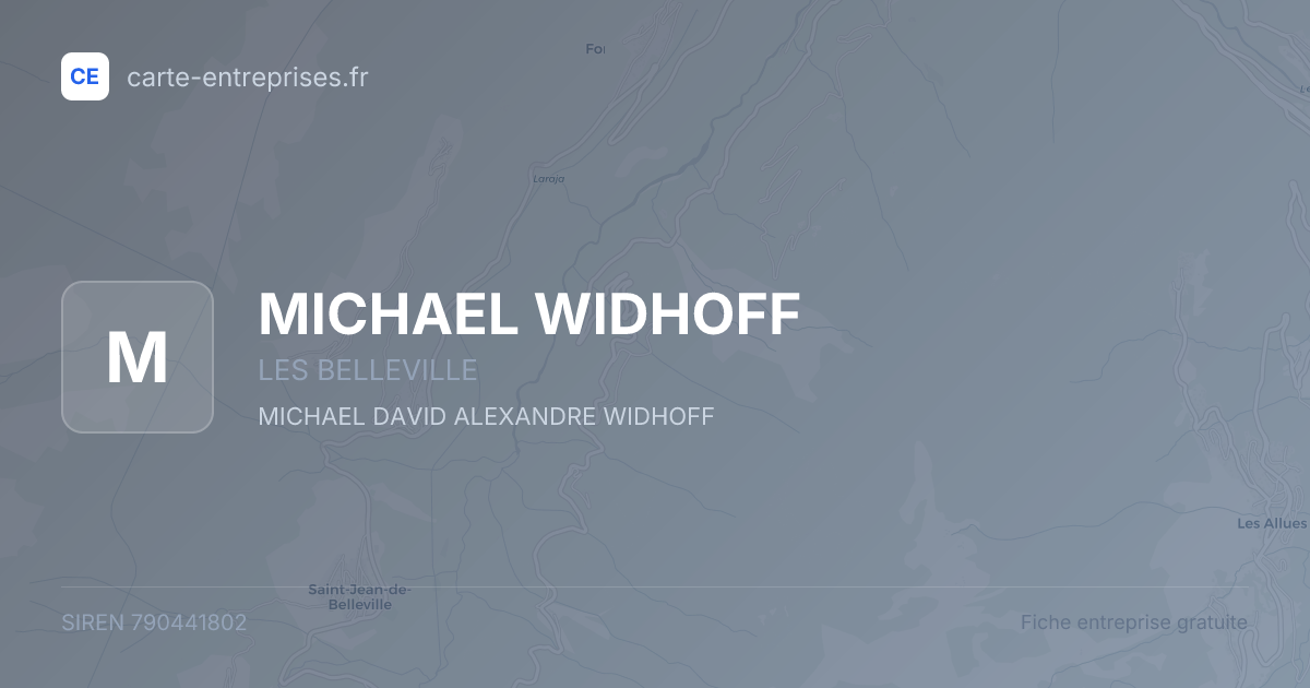 MICHAEL WIDHOFF — 790441802 — fiche entreprise