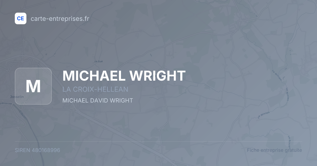 MICHAEL WRIGHT — 480168996 — fiche entreprise