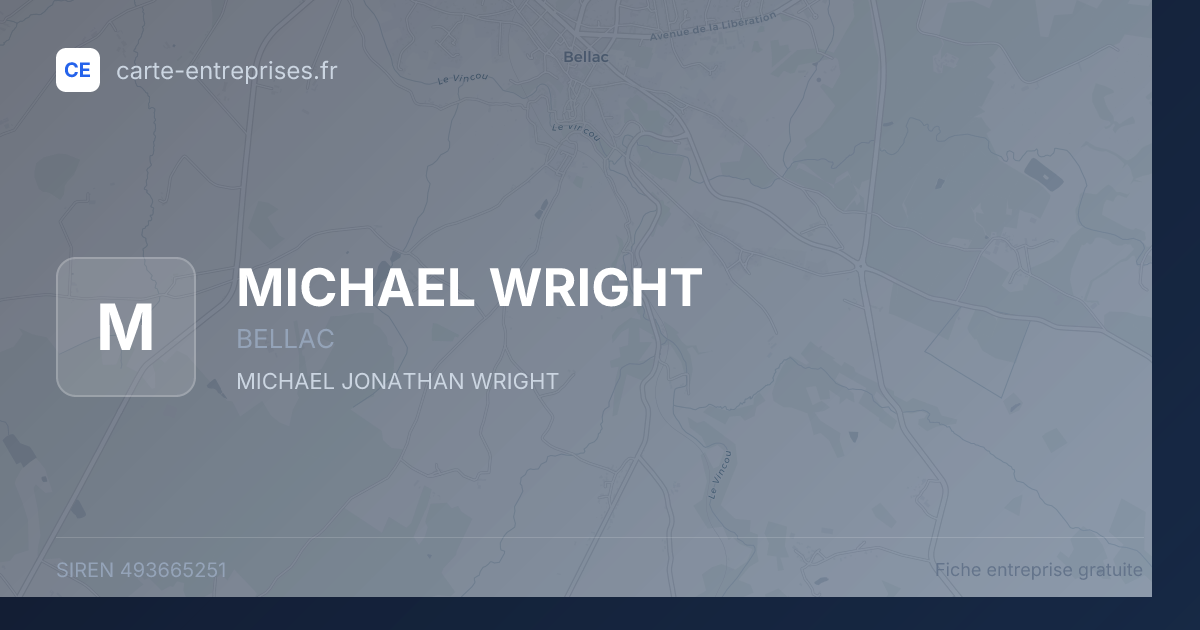 MICHAEL WRIGHT — 493665251 — fiche entreprise