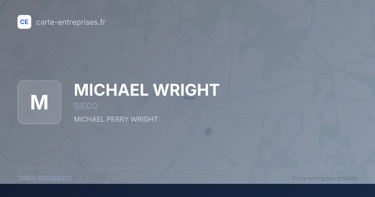 MICHAEL WRIGHT — 828266007 — fiche entreprise