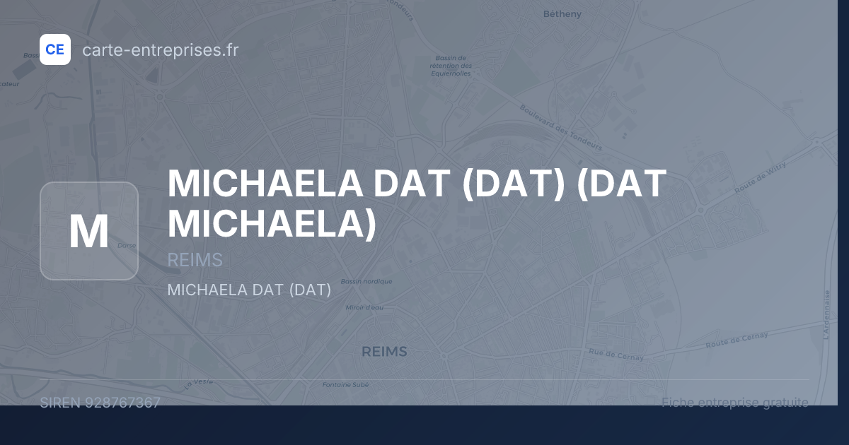 MICHAELA DAT (DAT) (DAT MICHAELA) — 928767367 — fiche entreprise