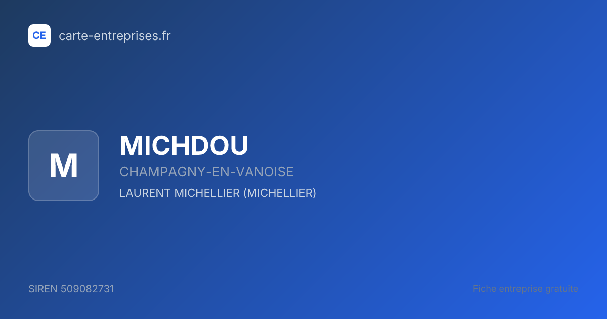 MICHDOU — 509082731 — fiche entreprise