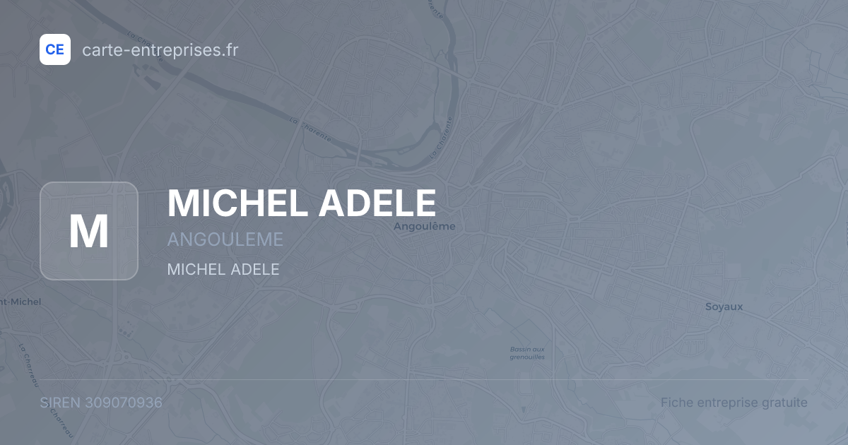 MICHEL ADELE — 309070936 — fiche entreprise