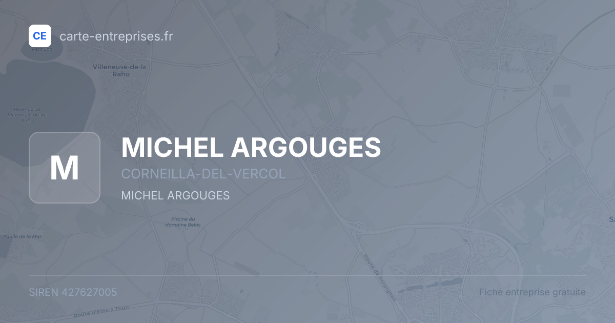 MICHEL ARGOUGES — 427627005 — fiche entreprise